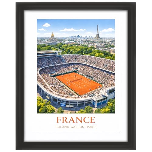 Posterizer - France Roland Garros Poster Paris Tennis Stadium Clay Court Wall Art - 11x14 Unframed
