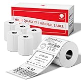 Phomemo Original [6x230 pcs] Labels Square Series, 6 Rolls 1.57''x1.18'' (40x30mm) M110 M100 M220 M22 M12 M200 Labels, White, 230 Pieces/Roll, Multi-Purpose Adhesive Thermal Phomemo Paper