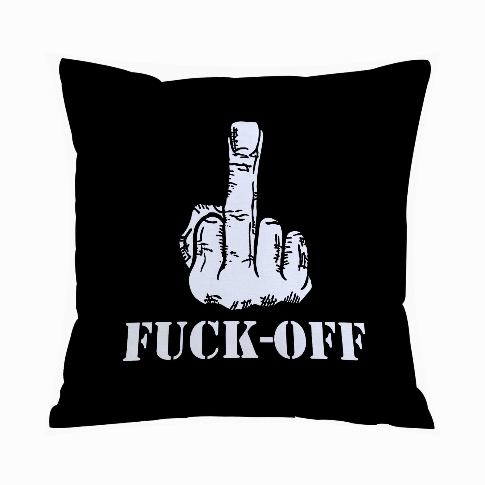 AELKSP Cushion Cover Decorations Pillow Cover Home for Livingroom Couch Sofa Decor Throw Pillow Case Gifts,Middle finger icon,16x16 in
