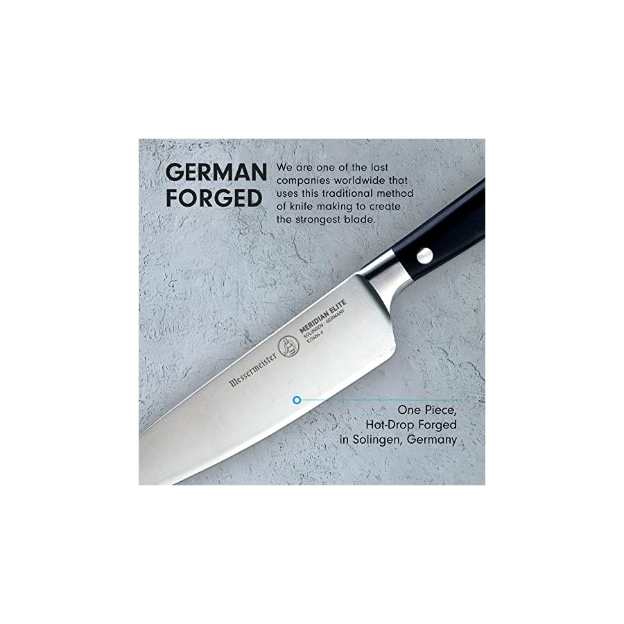Messermeister-Meridian-Elite-6-Traditional-Chefs-Knife-Fine-German-Steel-Alloy-Blade-Rust-Resistant-Easy-to-Maintain Messermeister Meridian Elite 6” Traditional Chef’s Knife - Fine German Steel Alloy Blade - Rust Resistant & Easy to Maintain
