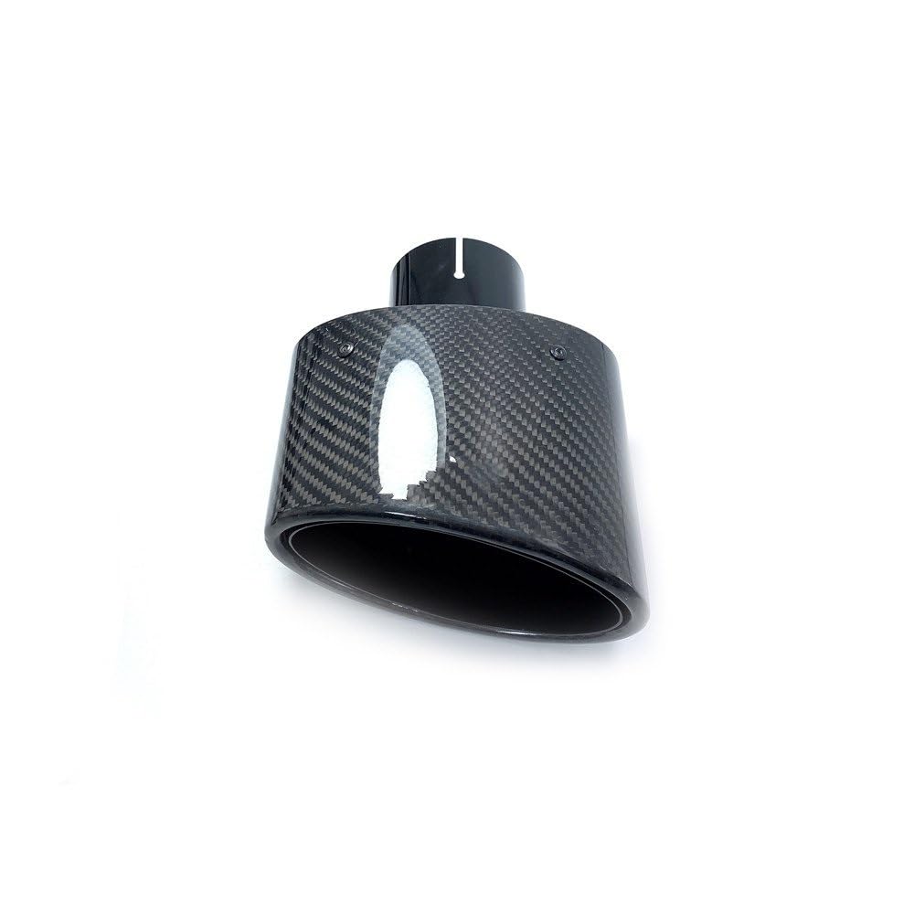 Tubo Escape Coche 1 Uds Silenciador Escape Coche Tubo Escape Coche Modificado 150mm Boquilla Gran Diámetro Brillante Oval Fibra Carbono Brillante Tuberia Escape Silenciador Tubo (Tamaño : ID 60mm OD