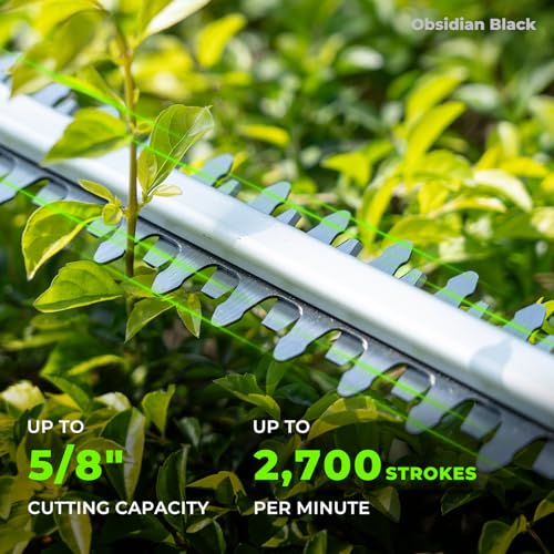 Image of NovorikX 20V Cordless Hedge Trimmer, 20 inch Dual-Action Blade, 2700 SPM, Lightweight 4.4 lbs Design, Rotating Handle, 2x2.0Ah Batteries, Electric Bush Trimmer for Yard & Garden