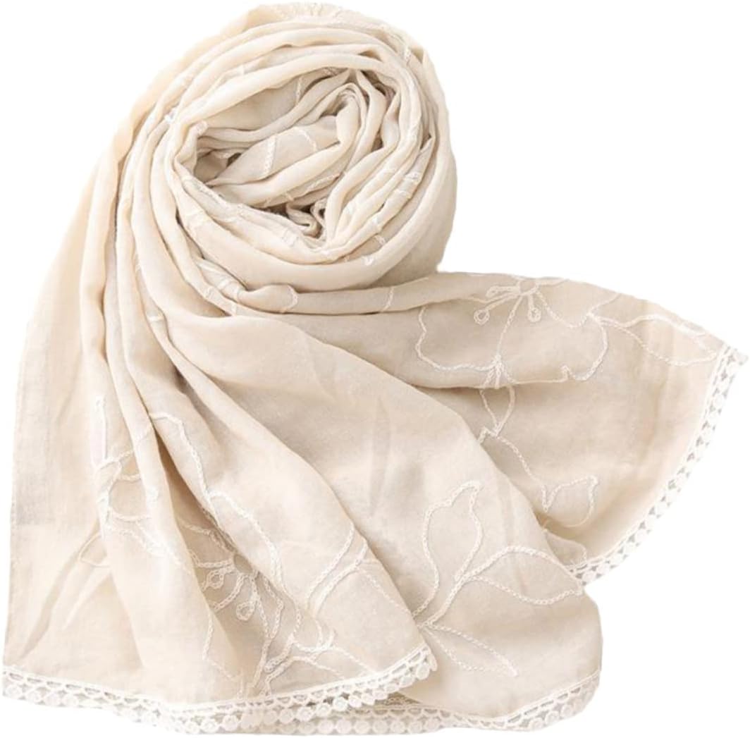 1pc Multi-purpose Shawl for Women Delicate Embroidered Lace Scarf Versatile Outdoor Wrap for All Occasions Soft and Blend