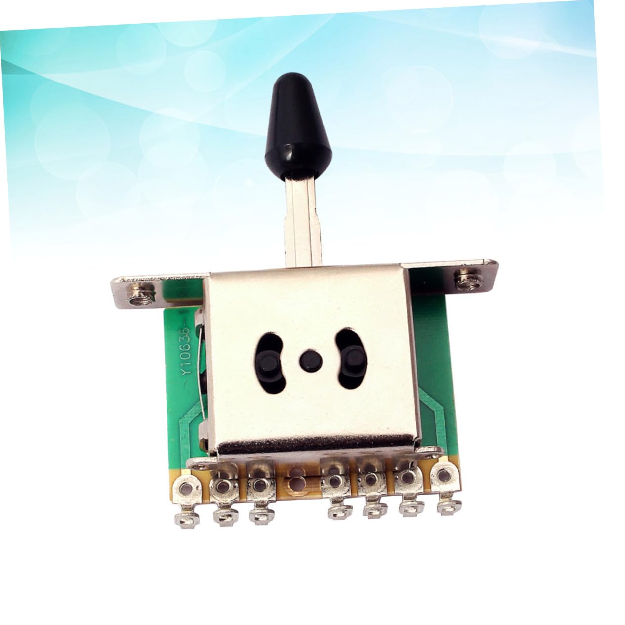 FAVOMOTO Gn202a 5 Way Pickup Selector Switch Tip for Electric Guitar Aluminum Alloy Black Minimize Flexing Damage Pre-installed Plastic Tip Screws