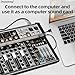 Depusheng Professional Audio Mixer, 7 Channel Audio Interface Sound Board Mixing Console System, 16-Bit DSP DJ Bluetooth Mixer +48V Phantom Effect For Karaoke Studio Streaming Recording (XT7)
