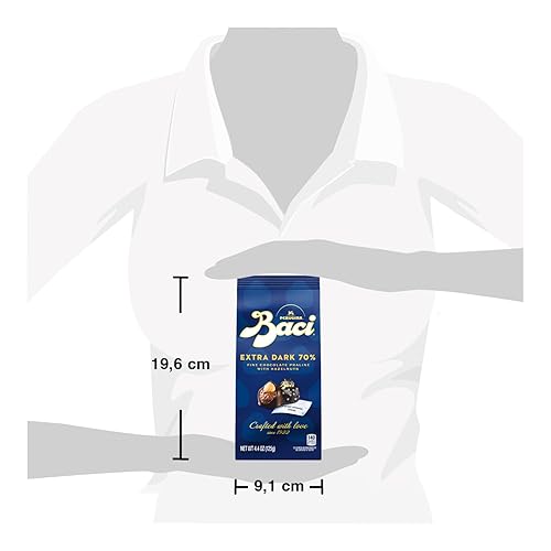 Miniatura 4 de Baci Original Dark  Trufa fina de chocolate negro con avellanas 44 onzas cada bolsa paquete de 4