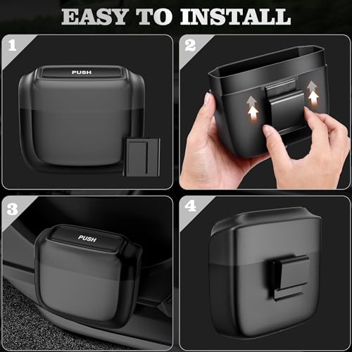 OUDEW 2 Packs Car Trash Can with Lid，Built-in Storage Garbage Bag，Leakproof Vehicle Trash，Car Accessories for Interior,Mini Garbage Bin for Automotive, Office, Kitchen,Bedroom，with 60pcs Trash Bags by OUDEW - Image 6