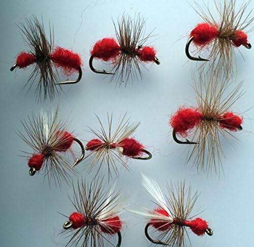 BestCity Fly Fishing Flies Dry Fly ANT RED for Trout chub Perch Pack #159 R