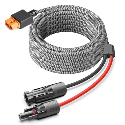 KFD Solarladekabel Solarstecker auf XT60i Solarkabel für EF ECOFLOW DELTA 2 Max Tragbare Powerstation DELTA 3 Plus RIVER 2 MAX Anker SOLIX C300 DJI Power 1000 16AWG Verlängerungskabel Charging Cable