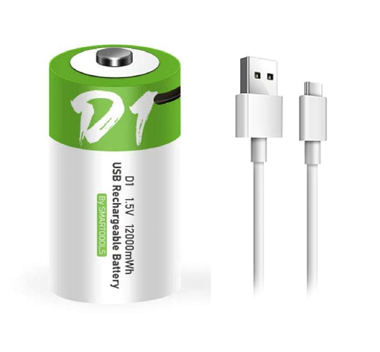 KP Original Rechargeable D Batteries 1.5V 12000Mwh USB Lithium Ion Rechargeable D Battery with USB Type C Charging Cable, Fast Charge, 1200 Cycles Constant Output, Over-Charge Protection, Pack of 1-image-26