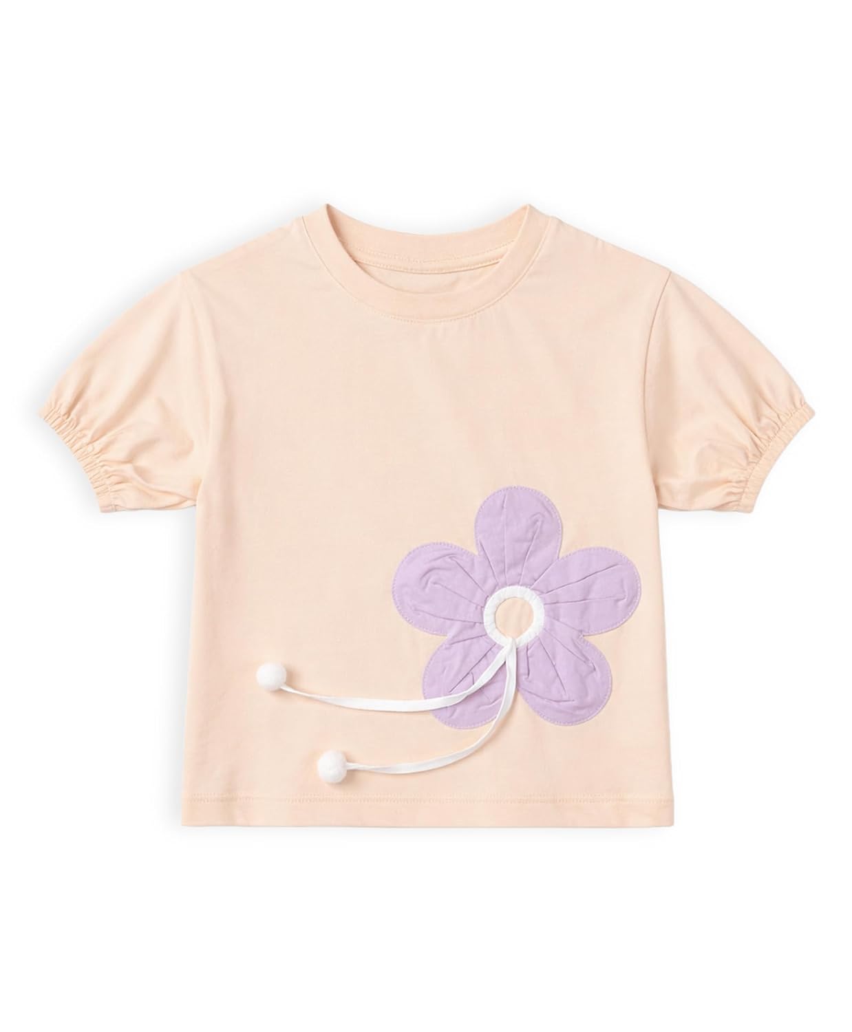 Mi Arcus Girls Cotton Floral Design Fullsleeves T-Shirt - Peach - Review, Price and Buying Guide