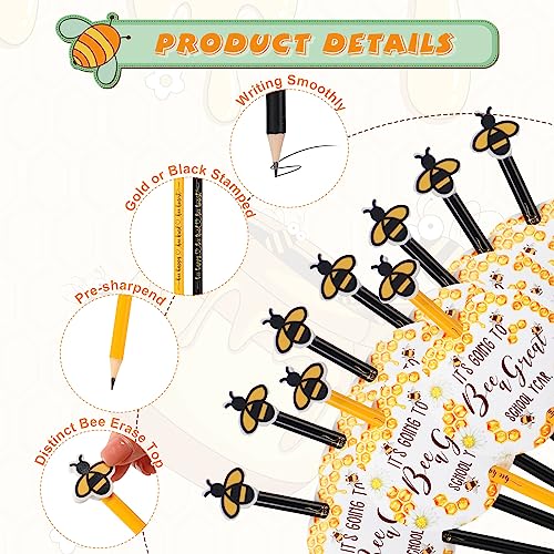 Set de 50 lápices con temática de abejas miniatura 3