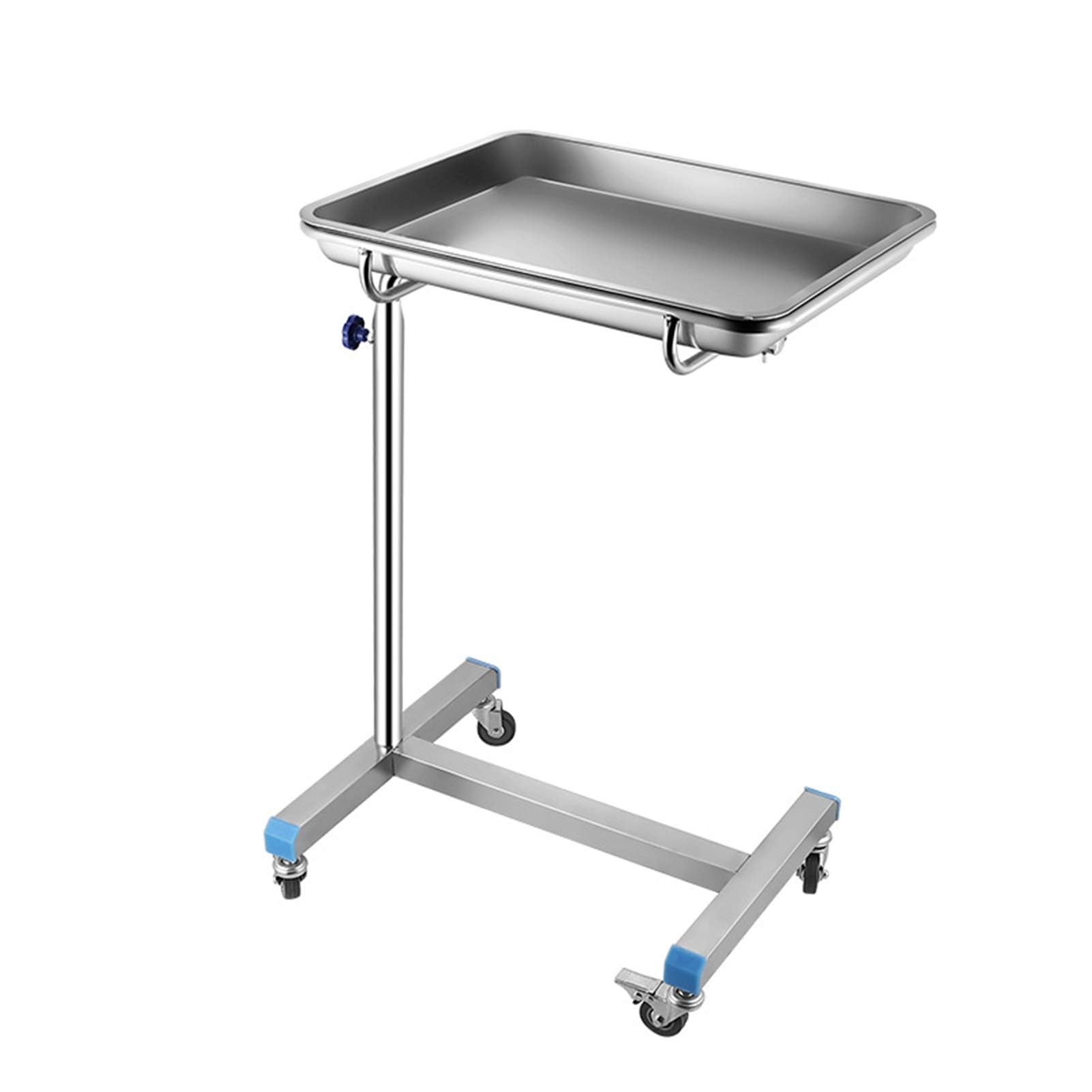 Chariot de laboratoire inox hauteur réglable roues silencieuses 360