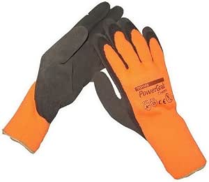 Goerte Power Grab Thermo - Guanti Da Lavoro Invernali, Taglia 8/M, Rivestimento In Lattice, Caldi E Resistenti (arancione)