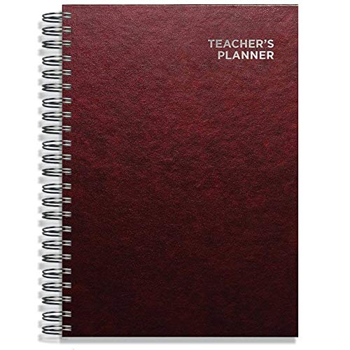 Teacher Planner 2026-2027 A4 size by Pirongs | 7 Lesson Planner for Teachers | Page a day | Undated, Hardback, Wiro-bound Teachers Planner - Burgundy — image 1