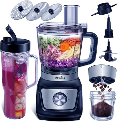 Image of Portable Personal Blender Cup & Food Processor, small blender 20oz Travel Cup with To-Go Lid for Smoothies, Shakes, Frozen Fruit & Baby Food