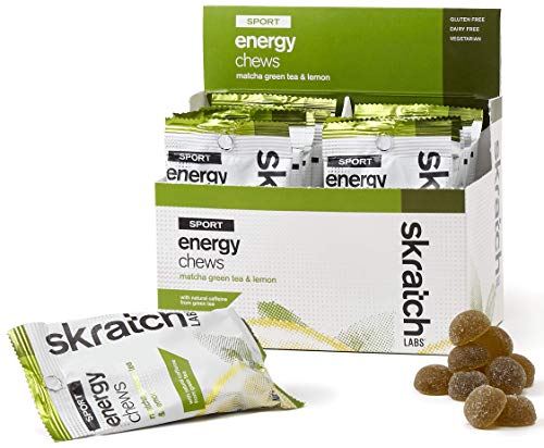 SKRATCH LABS Sport Energy Chews, Matcha Green Tea and Lemon (10 pack) - Developed for Athletes and Sports Performance, Gluten Free, Dairy Free, Vegan