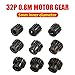 5pcs 32P 0.8 5mm 13T 14T 15T 16T 17T 18T 19T 20T 21T Black Steel Metal Pinion Motor Gear for 1/10 Industrial Bearings Gears(15T)