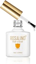 ROSALIND Top Coat Semipermanente Smalti Semipermanenti per Unghie in Gel UV LED Soak Off Kit Smalto Semipermanente 15ML