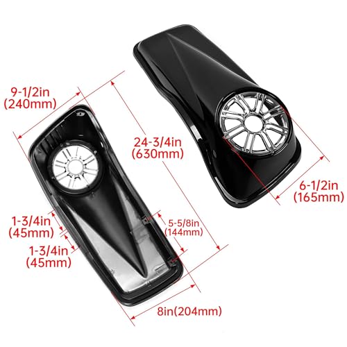 Cubiertas para Altavoz de Alforja para Motos Harley 6.5" miniatura 4