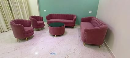 Taxzek 3+3+1+1 Wooden Sofa Set with Centertable