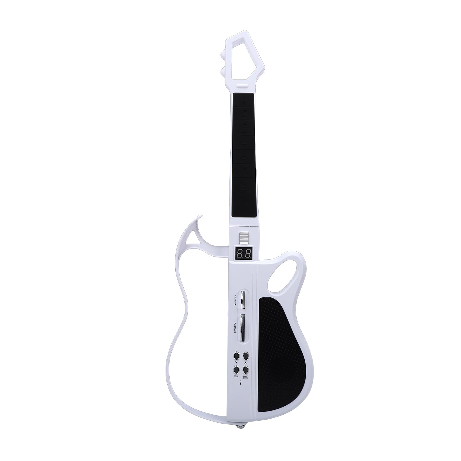 Chitarra Elettrica Giocattolo per Bambini, Guida LED con 7 Opzioni Audio Chitarra Pieghevole Senza Corde, Pieghevole Portatile con Spartiti con Tracolla Inclusa per Ragazzi e Ragazze Dai 3