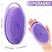 QOIUSO Silicone Body Scrubber for Shower – 2 Pack Soft Exfoliating Loofah Alternative, Gentle & Quick-Drying Silicone Body Wash Scrubber Brush for Sensitive Skin Women Men Kids (Purple & Pink)