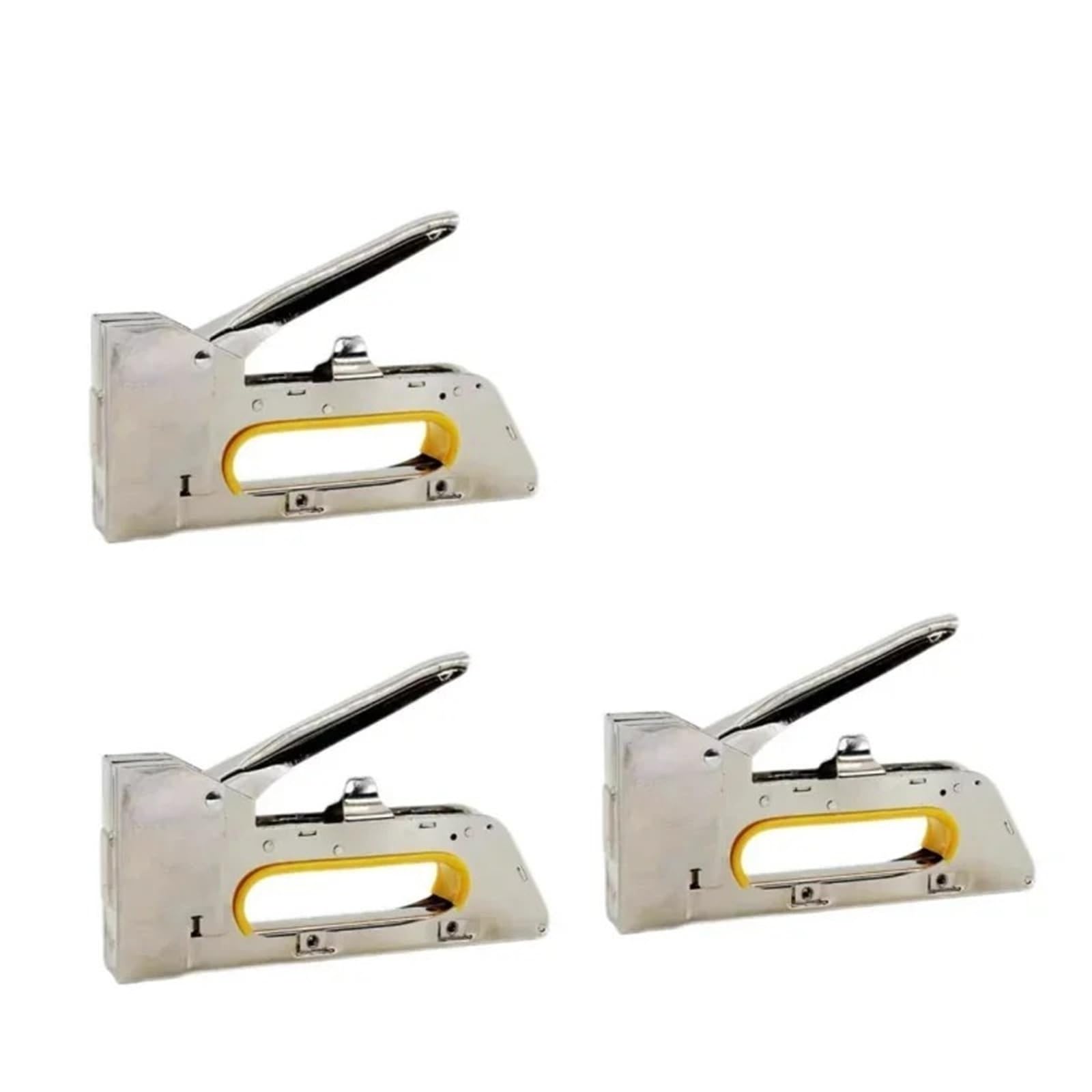 Graffettatrice Per Legno Graffatrice manuale in metallo Tappezzeria | Design salva-manodopera for la riparazione di punti metallici in pelle, tela, mobili in legno, for tappeti(Silver 3pcs)