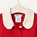 Amazon Essentials x Sofia Grainge Unisex Toddlers' Peter Pan Collar Sweater Jacket, Red, 4T