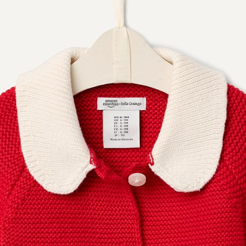 Image of Amazon Essentials x Sofia Grainge Unisex Toddlers and Babies' Peter Pan Collar Sweater Jacket