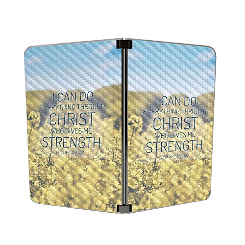 Image of MightySkins Carbon Fiber Skin for Microsoft Surface Duo - Through Christ | Protective, Durable Textured Carbon Fiber Finish | Easy to Apply | Made in The USA