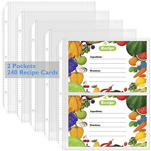 Bundle Set Of 2, Maxgear 30 Pack Photo Sleeves And 60 Pack Recipe Card Protectors #TOP5