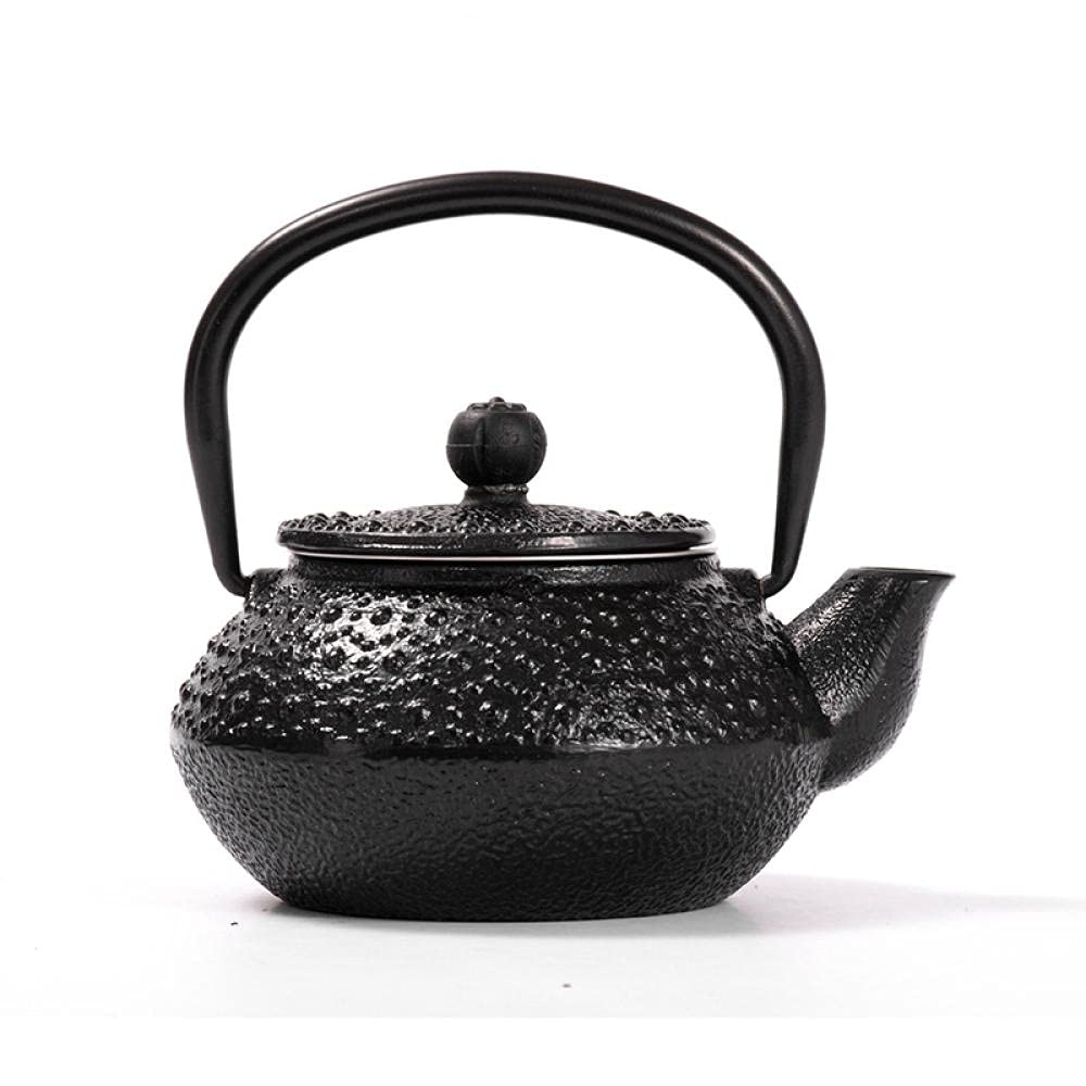 Czajniczek Zaparzacz Do Herbaty Czajniczek Ekspres Do Herbaty Punkt Wave 0.3L Japoński Styl Cast Iron Herbata Doniczka Typ Czajnik Czajnik Czajnik Z Sitko Wrząca Woda Do Herbaty Home Kitchen-Czarny