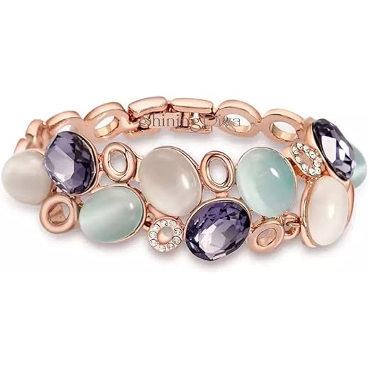 Stylish Rose Gold Crystal Bracelet for Women
