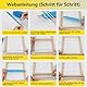 Webrahmen für Kinder ab 4 Jahre-12 Jahre, Webrahmen Kinder 29x19cm, Holz Webstuhl Set mit Zubehör & Bunter Wolle, Bastelspaß für Anfänger bis Grundschule
