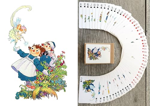 FLONZGIFT Patchwork Friends Playing Cards (Poker Deck 54 Cards All Different) Classic Dolls Whimsical Antics and Charming Scenes from Old-Time Storybooks Vintage Illustration