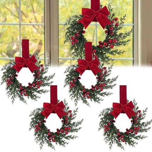 Mini-Weihnachtskränze für Schränke, 25,4 cm, Weihnachtskranz,...