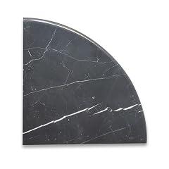 Stone Center Online Nero Marquina Black Marble 9x9 Shower Corner Shelf Soap Dish Caddy Bullnose Full Finished Polished