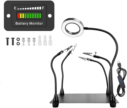 PCB Helping Hands Soldering Station+ 12V-72V LED Car Battery Tester