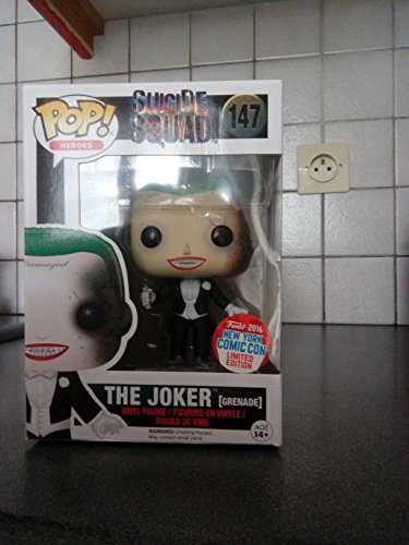 Funko 2016 Nycc Exclusive Pop! Heroes Suicide Squad Joker Grenade #147 Limited Edition