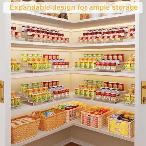 Expandable-Clear-Acrylic-Can-Organizer-for-Pantry-3-Tier-Holds-24-Cans-Adjustable-Can-Storage-Holder-Soda-Can-Dispenser-Shelf-Canned-Goods-Display-for-Cabinets-Countertops-Patent-Pending