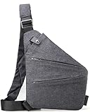 2024 Neue Anti-Diebstahl-Reisetasche, ultradünne Umhängetasche, Crossbody-Brusttasche mit verstellbarem Schultergurt, Anti-Diebstahl-Crossbody-Reisetasche, geeignet für Reisen, Sport, grau