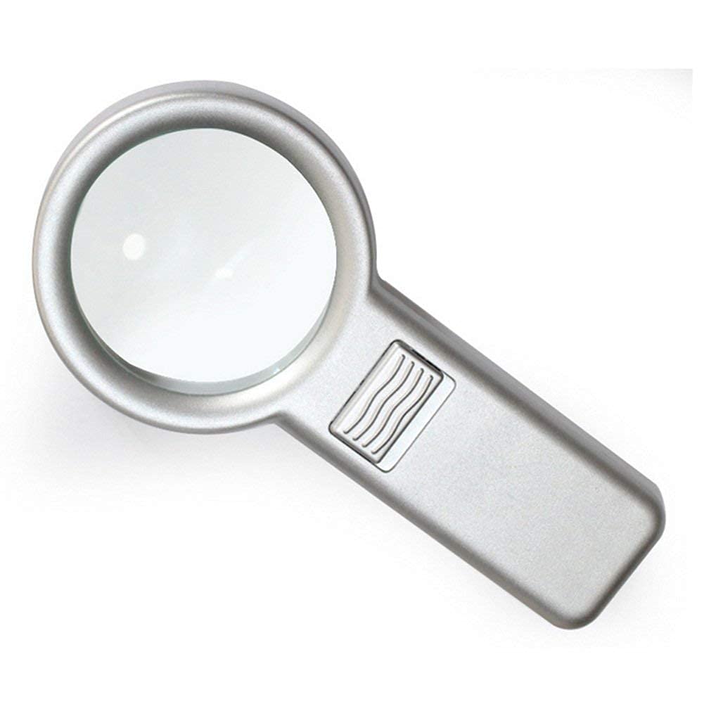 Lenti di ingrandimento, Lente di ingrandimento Portatile con Illuminazione a 10 LED, Comoda Lente di ingrandimento per Lettura da Uomo Anziano, Lente HD 5X, Hobby di Alta