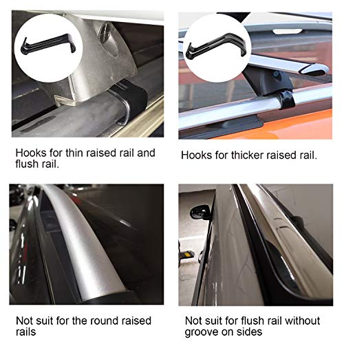 XCAR 53" Aluminum Cross Bars Roof Rack Set Crossbars Cargo Carrier Rooftop Luggage Bike Rack for Car Vehicles SUVs with Existing Raised Side Rails with a Gap