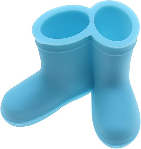 Miniatura 3 de GWYAN Paquete de 2 mini soportes para cepillos de dientes de silicona, mini botas de lluvia, soporte para cepillo de dientes, soporte para baño,