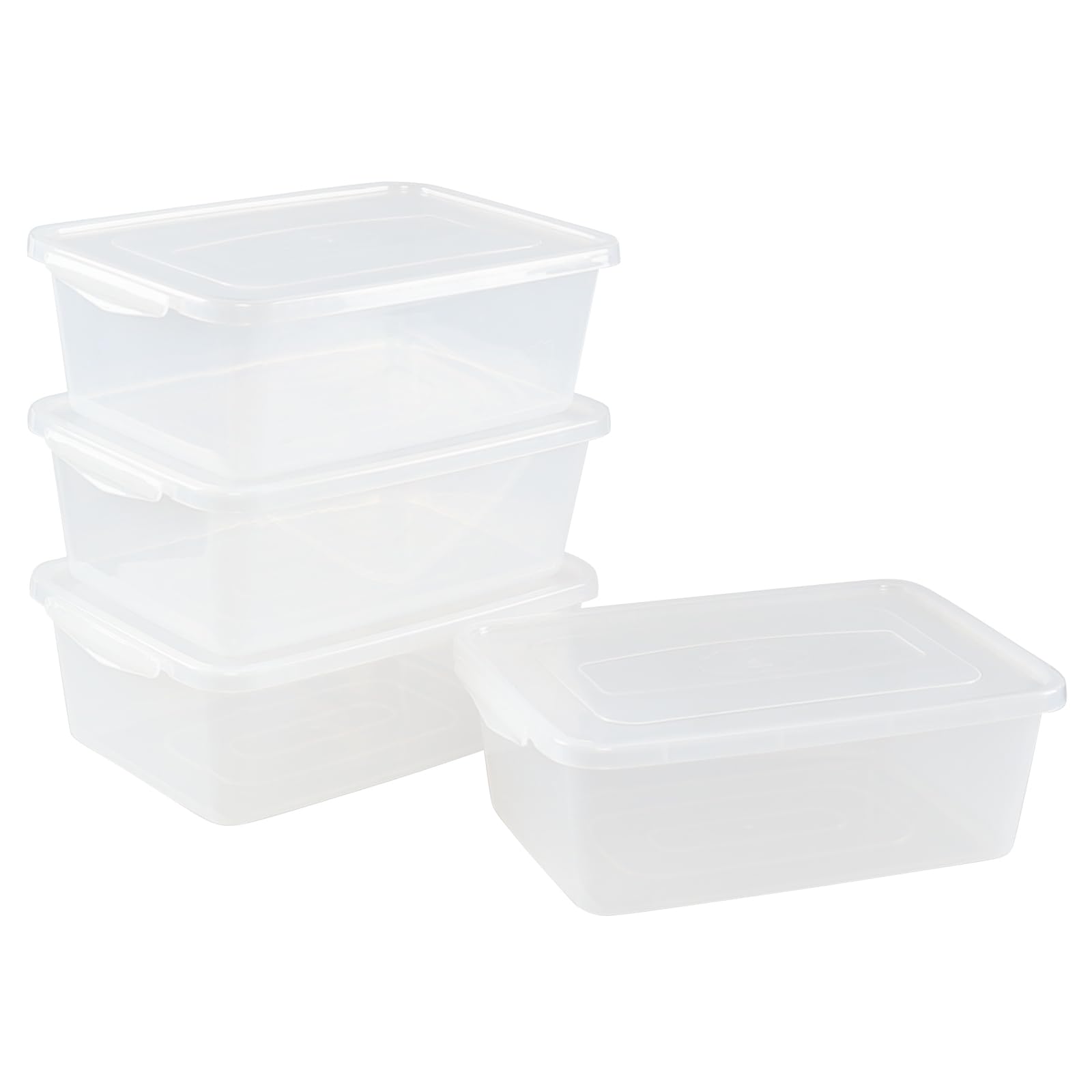 Boîtes de rangement en plastique transparent pour éliminer le désordre chez soi