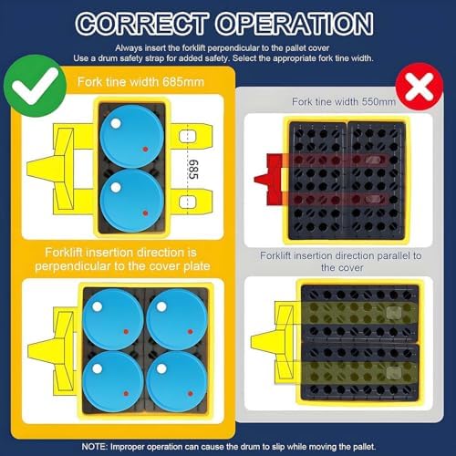 Modular Spill Containment Platform, Stackable Drum Spill Pallet with Grating, Yellow & Black, 130x130x15cm, Heavy-Duty Spill Control Solution for Safe Liquid Storage