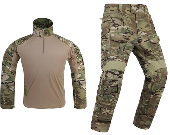 EMERSONGEAR Gen3 Uniform,Military Painball Suit,Army Airsoft Combat BDU Pants Shirt with Knee Pads