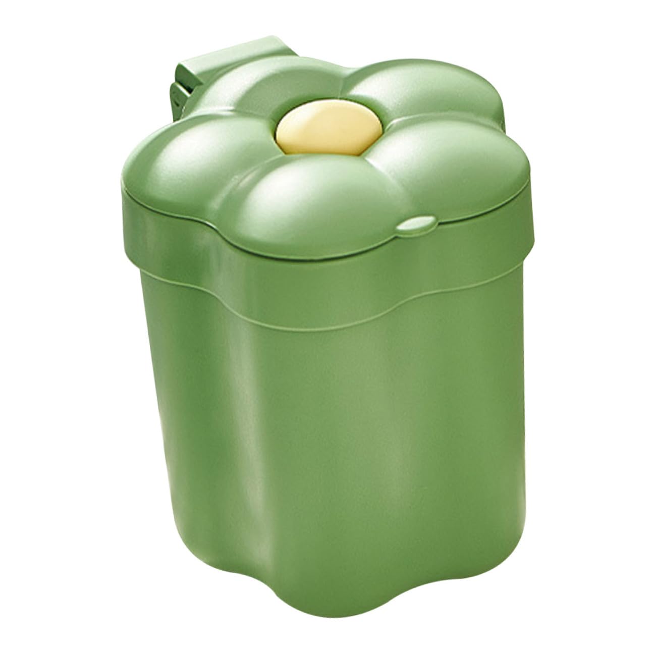Flower-Shaped Small Trash Bin with Lid Decorative Desktop Rubbish Can for Home and Office Convenient Mini Wastebasket for
