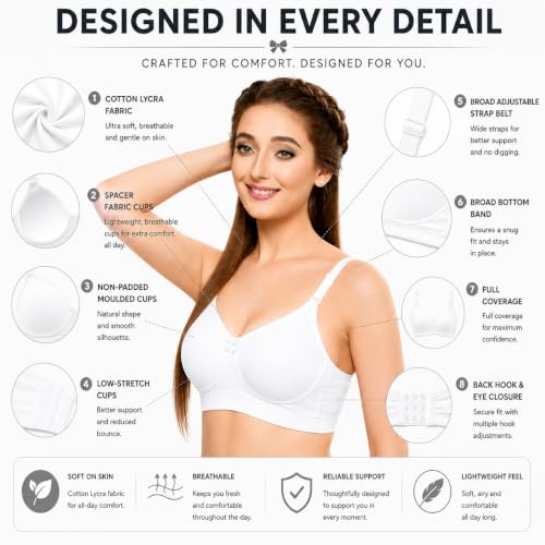 Image of LIBRA Full Coverage Inner Elastic Bra Lib-Bloom
